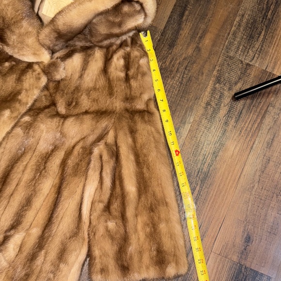 Vintage Mink Fur Coat 3/4 Sleeve Honey Brown vintage - Picture 9 of 15